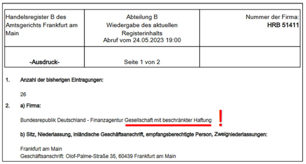 Die Bundesrepublik Deutschland Finanzagentur GmbH